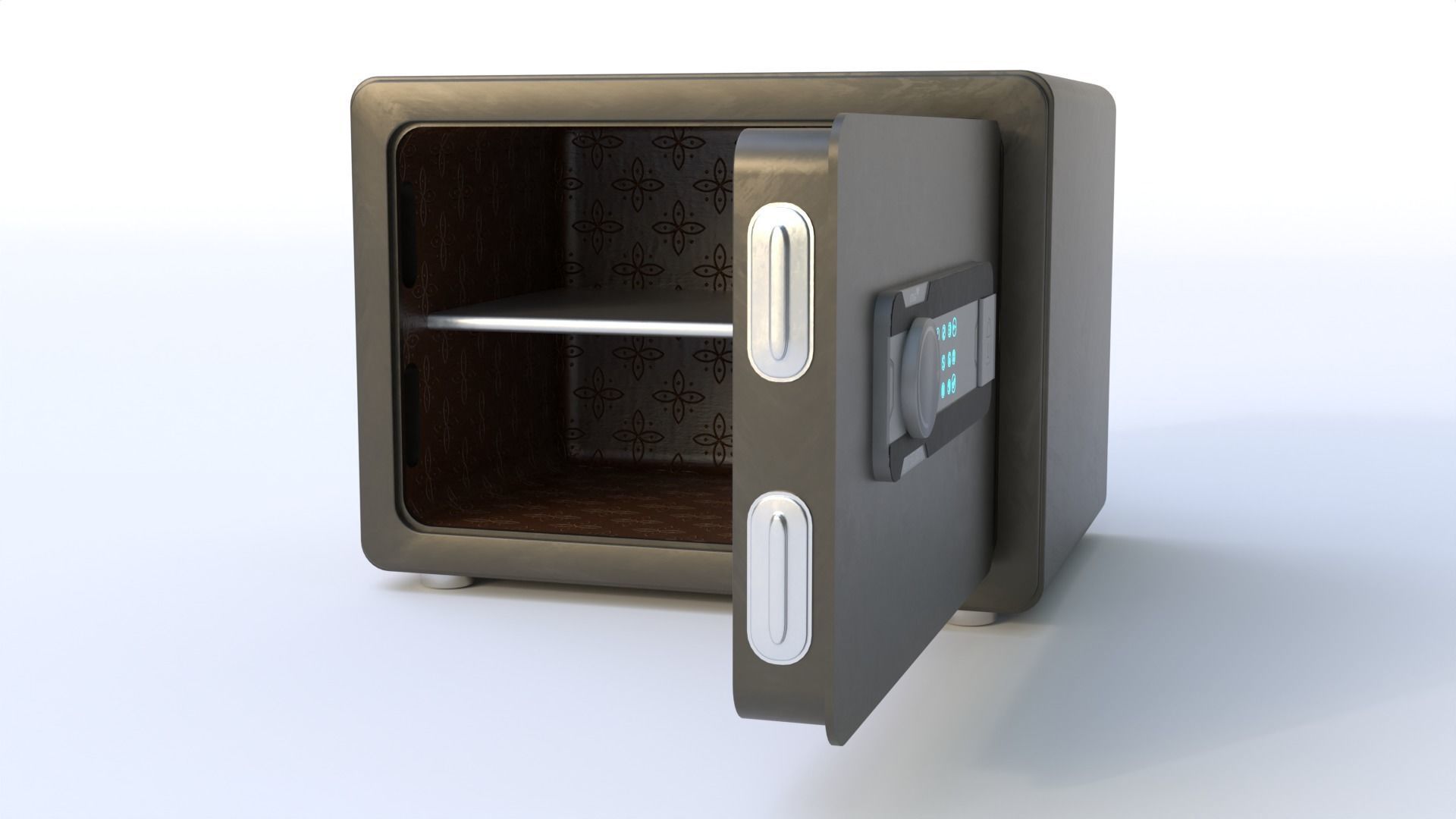 Safe Box Low-poly 3D model_7