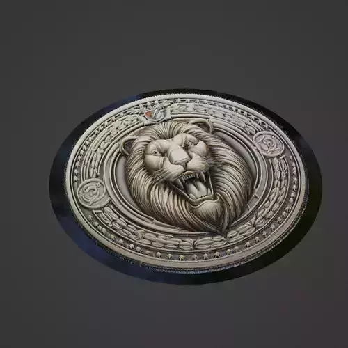 Lion Football Medallion