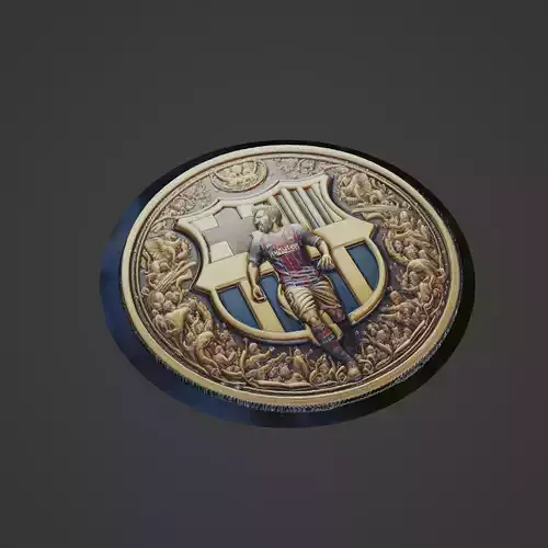 Barcelona Football Medallion 3D print model
