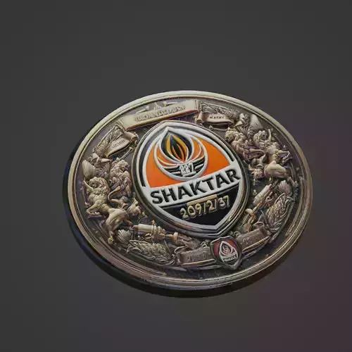 Shakhtar donetsk Football Medallion 3D print model
