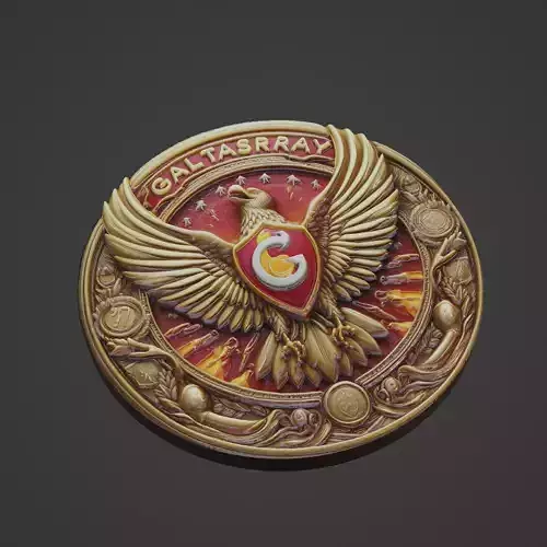 Galatasaray Football Medallion 3D print model