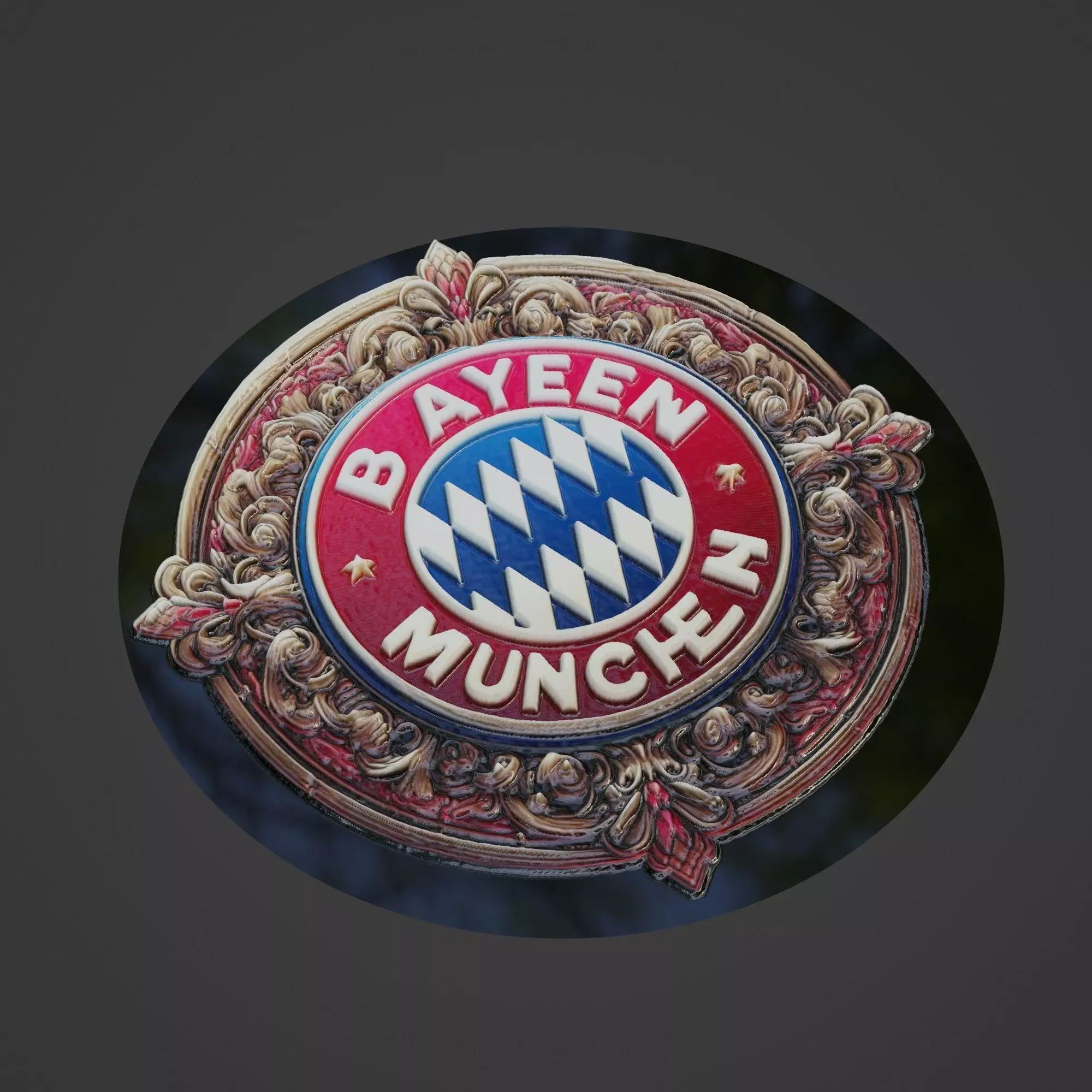 Bayern munchen Football Medallion 3D print model_0