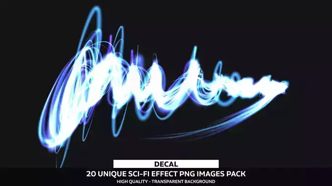 20 Sci-Fi Unique Effects PNG Image Pack Texture