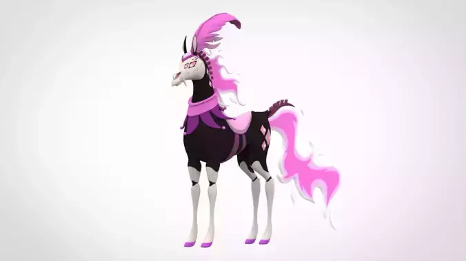 Pink Circus Horse  3D model