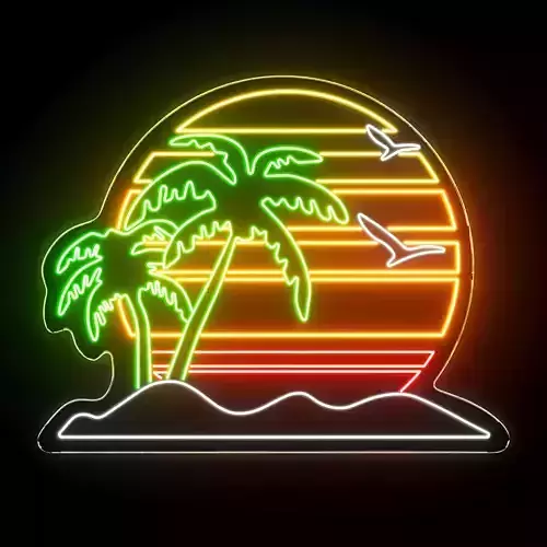 Sunset Beach Neon Sign