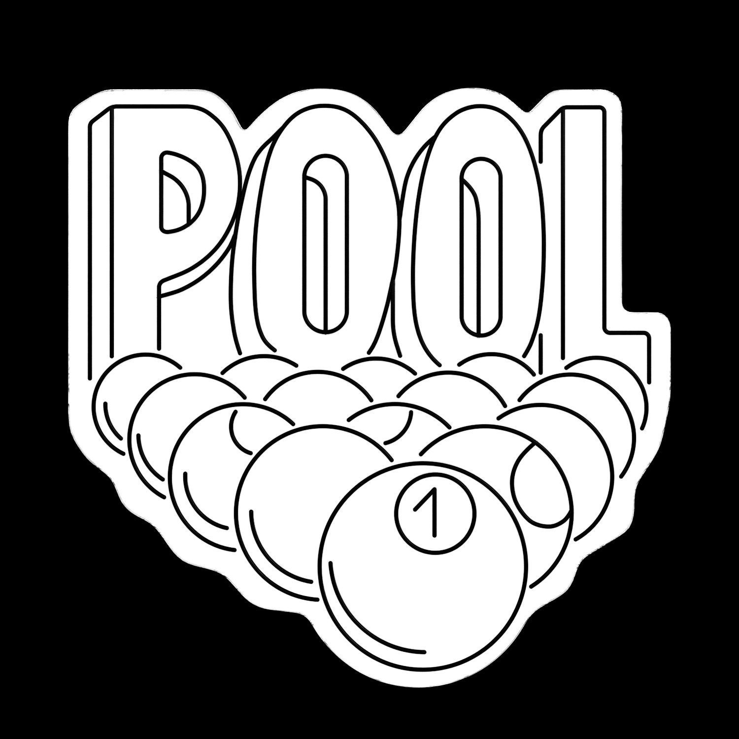 Billiard Pool Neon Sign 3D model_3