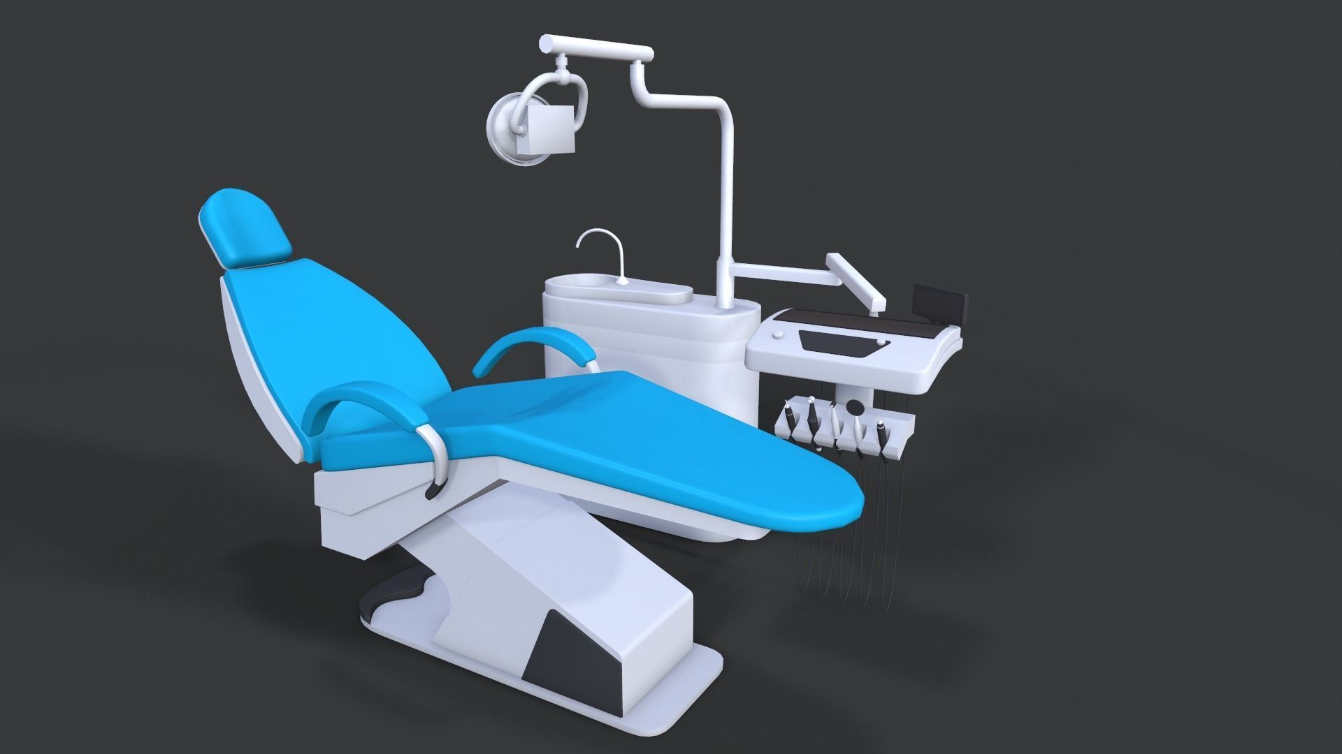 Low Poly Community Helper Dentist - Male 3D model_8