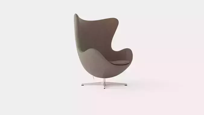 The Egg by Arne Jacobsen Armchair Low-poly 3D model
