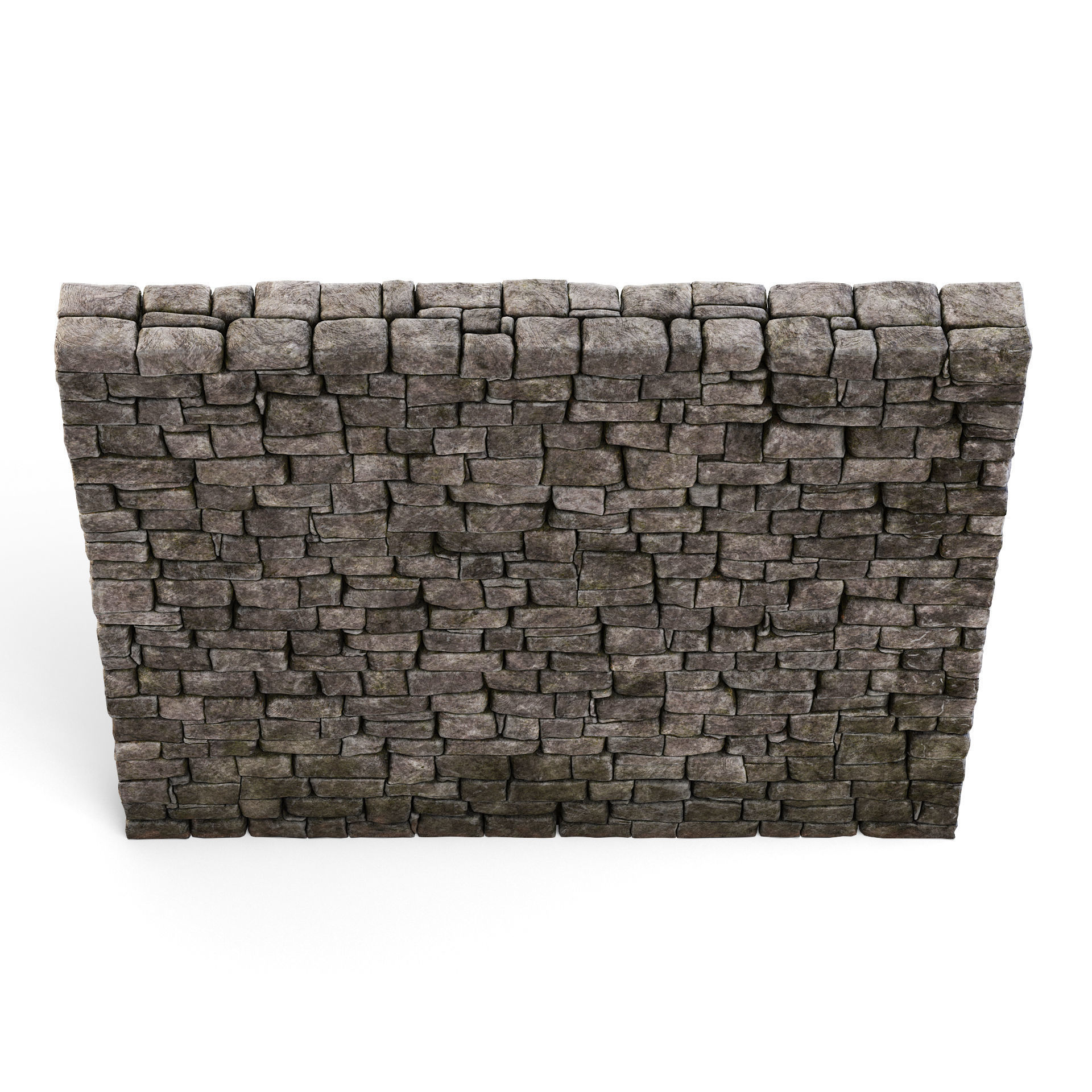 Forge Stone Wall 3D model_6