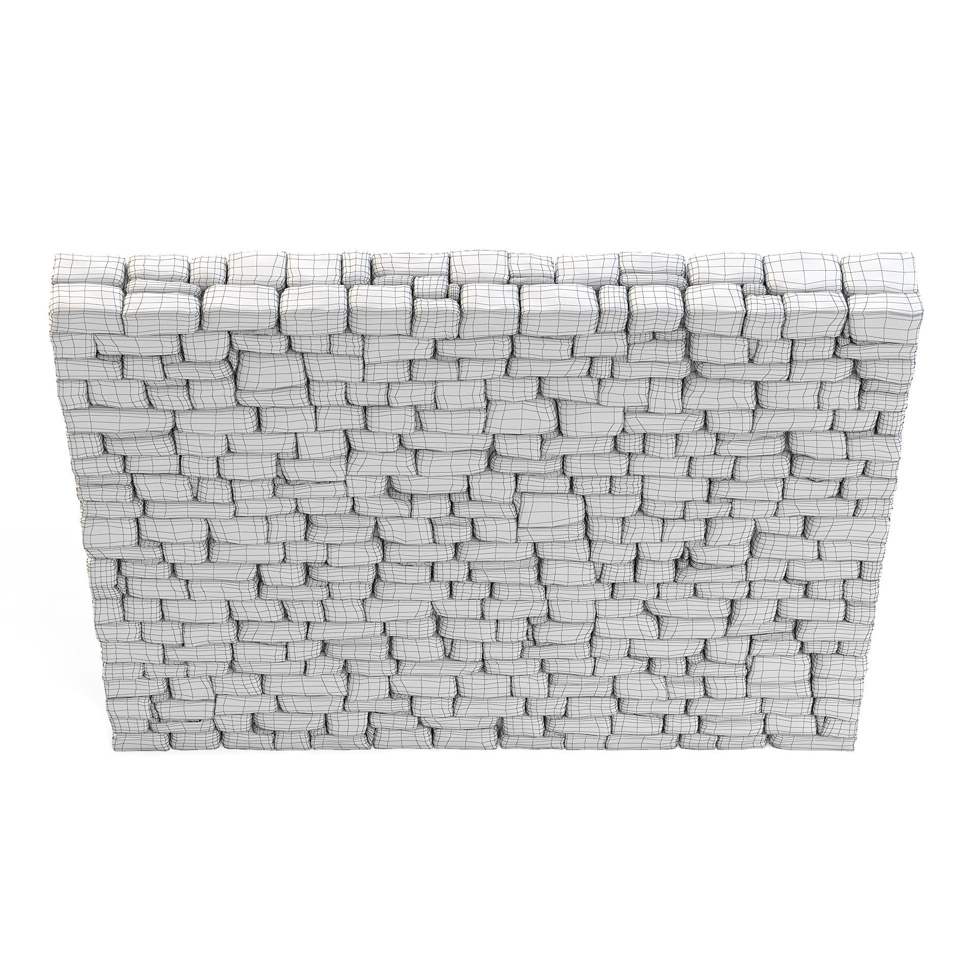 Forge Stone Wall 3D model_7