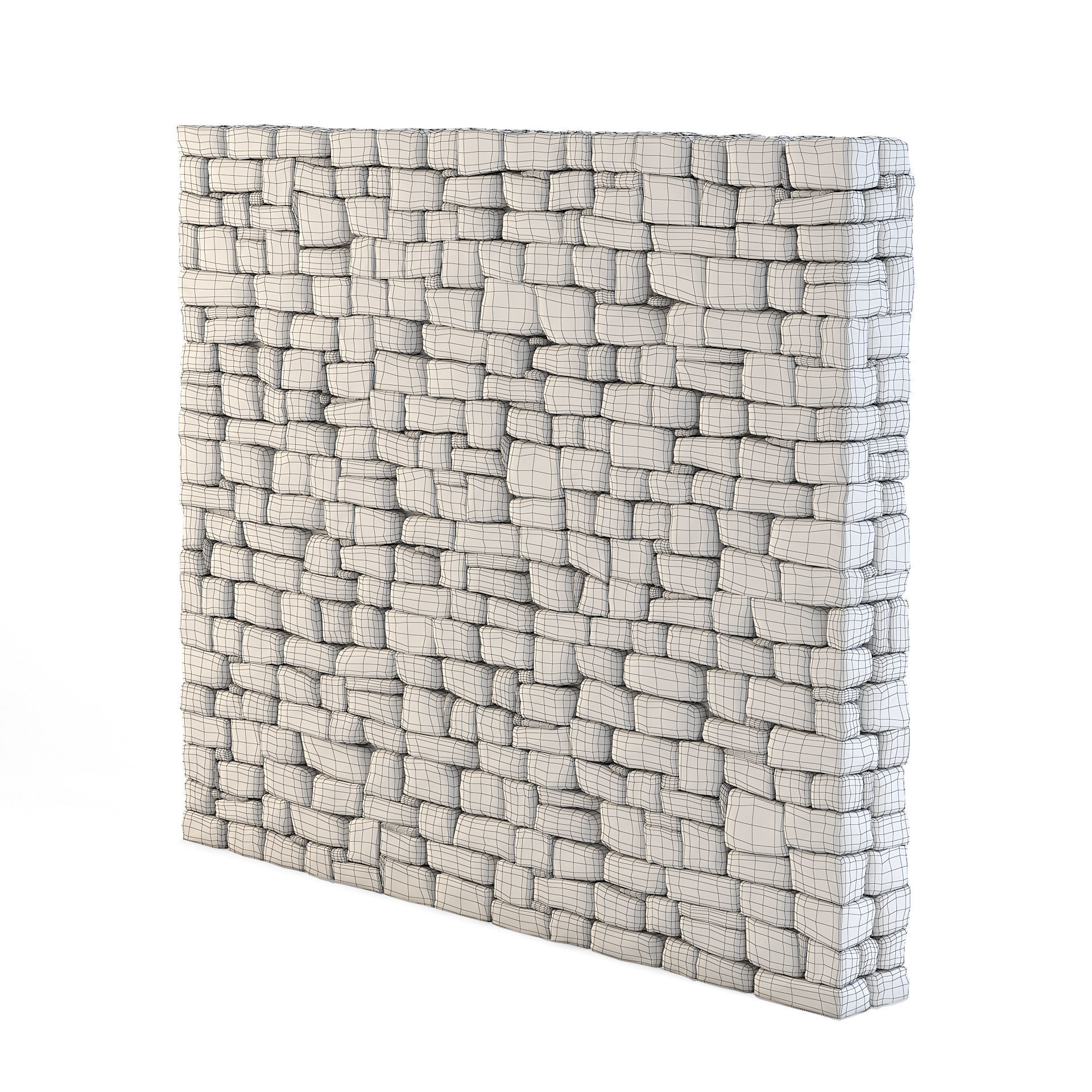 Forge Stone Wall 3D model_1
