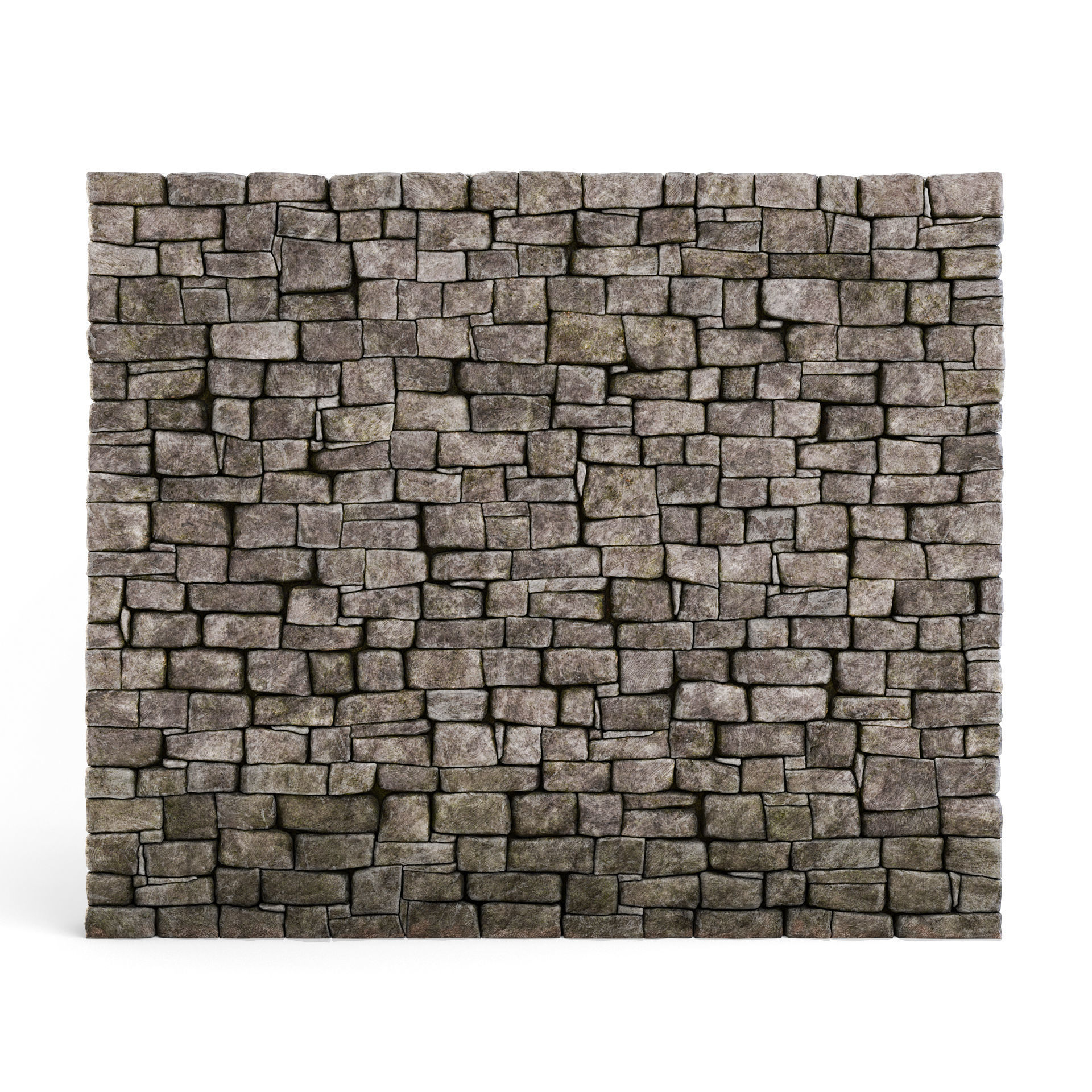 Forge Stone Wall 3D model_2