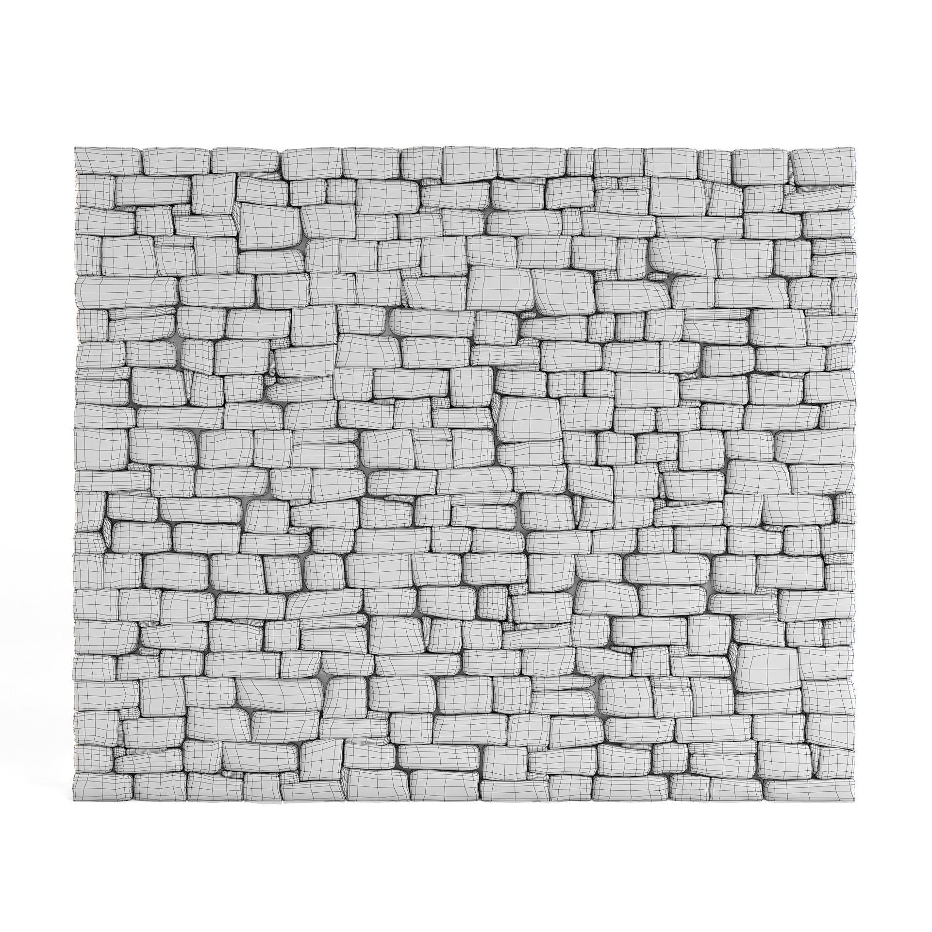 Forge Stone Wall 3D model_3