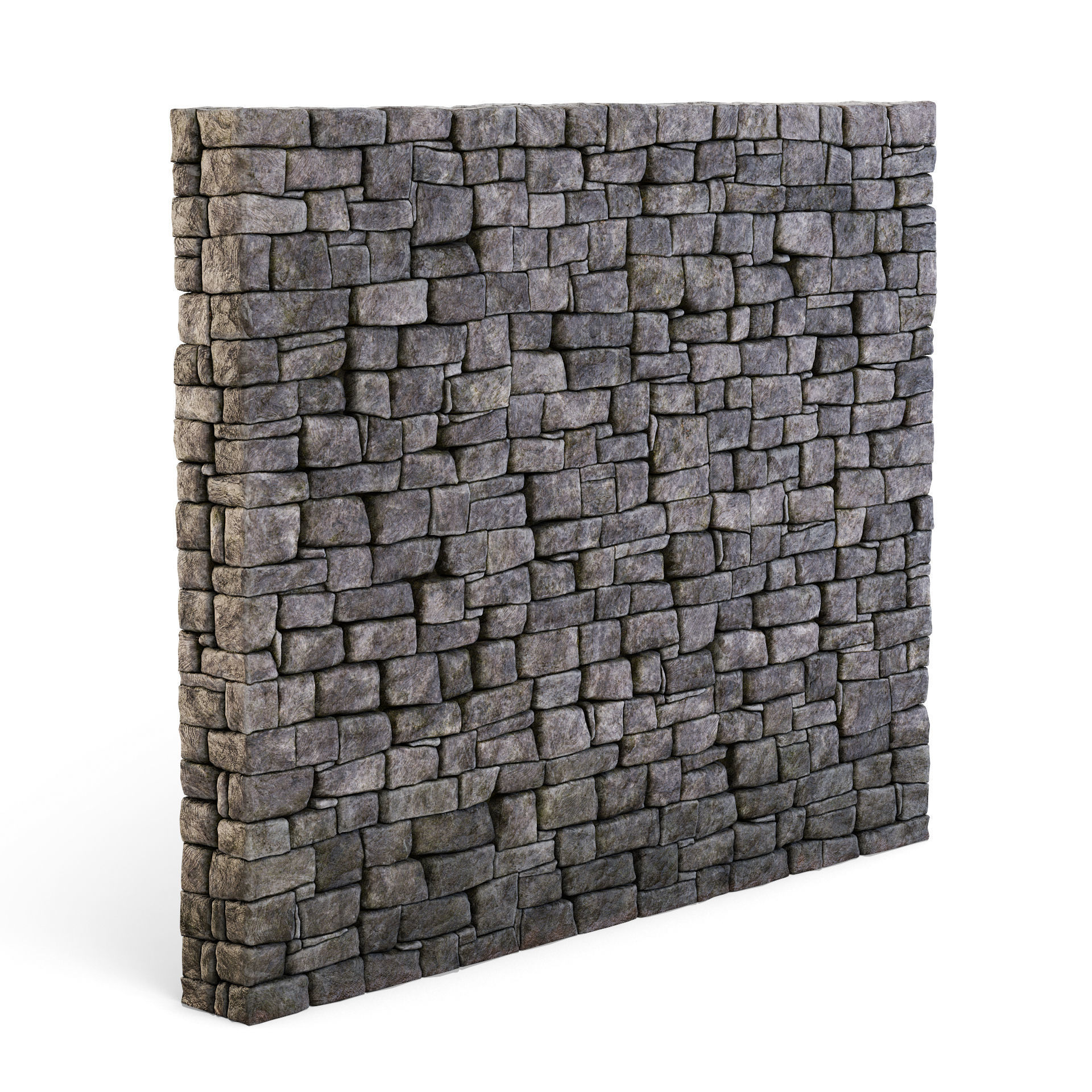 Forge Stone Wall 3D model_4