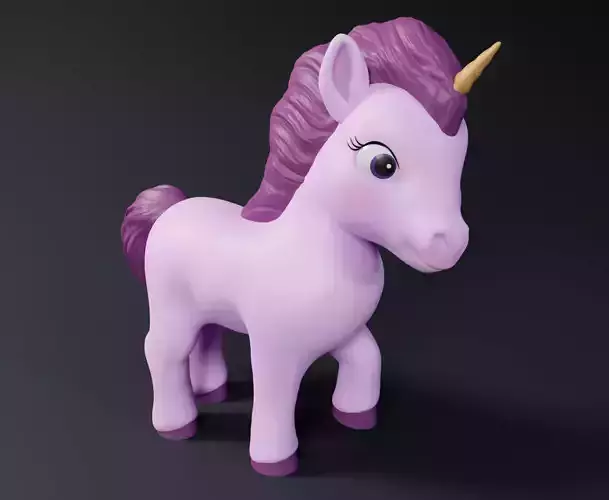 Cute Unicorn Version 2 3D print model
