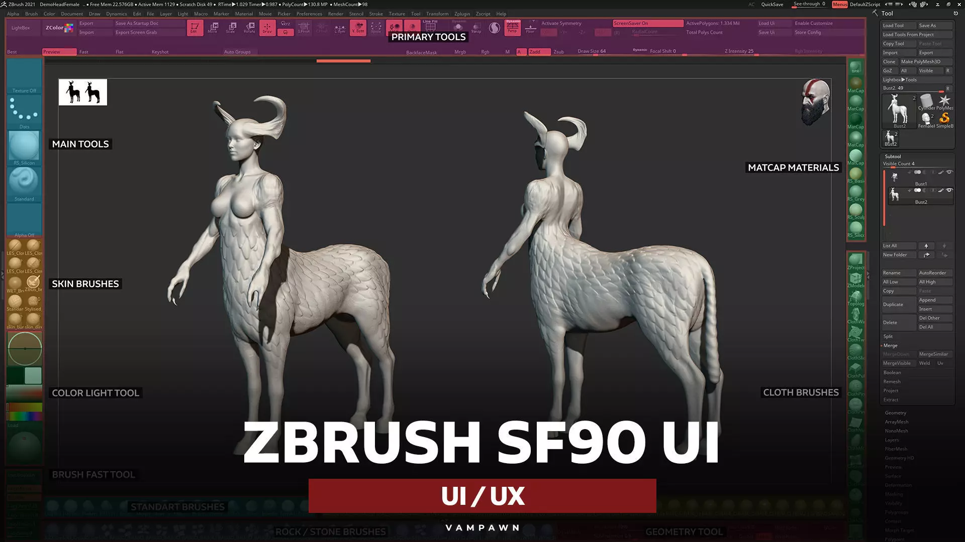 ZBrush User Interface 3D model