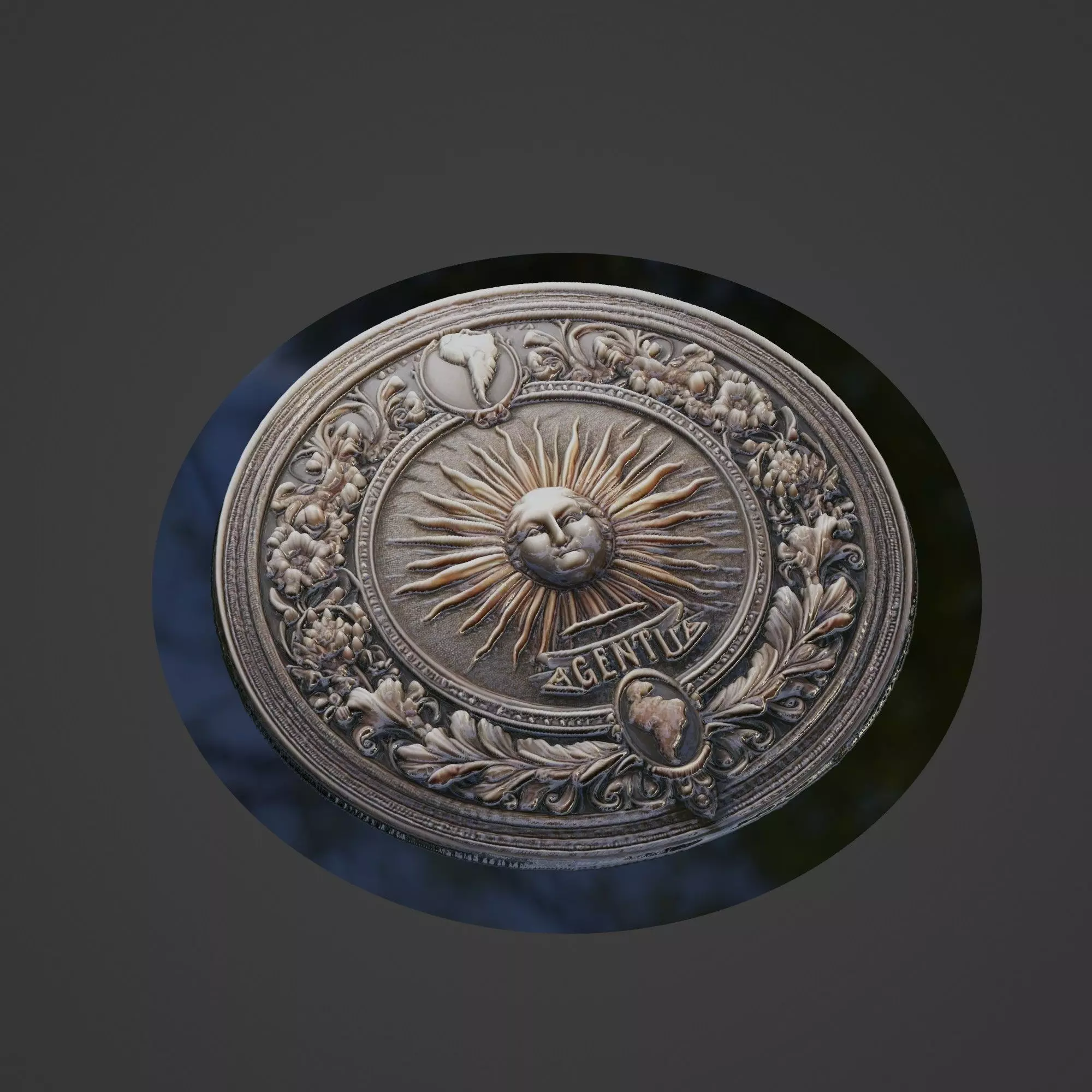 Argentina Country Medallion 3D print model_0