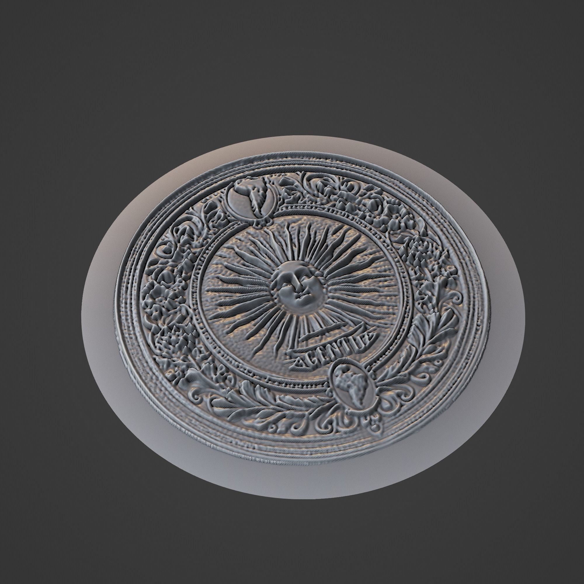 Argentina Country Medallion 3D print model_1