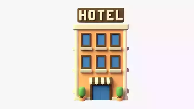 Hotel 3D Illustration