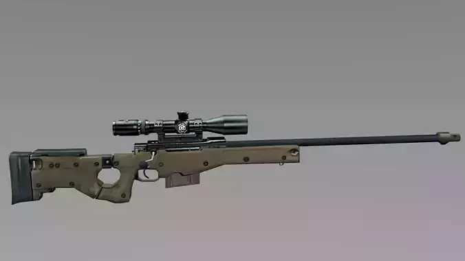 Vintage Sniper  PS2 Style 3D Model  A Blast from the Past