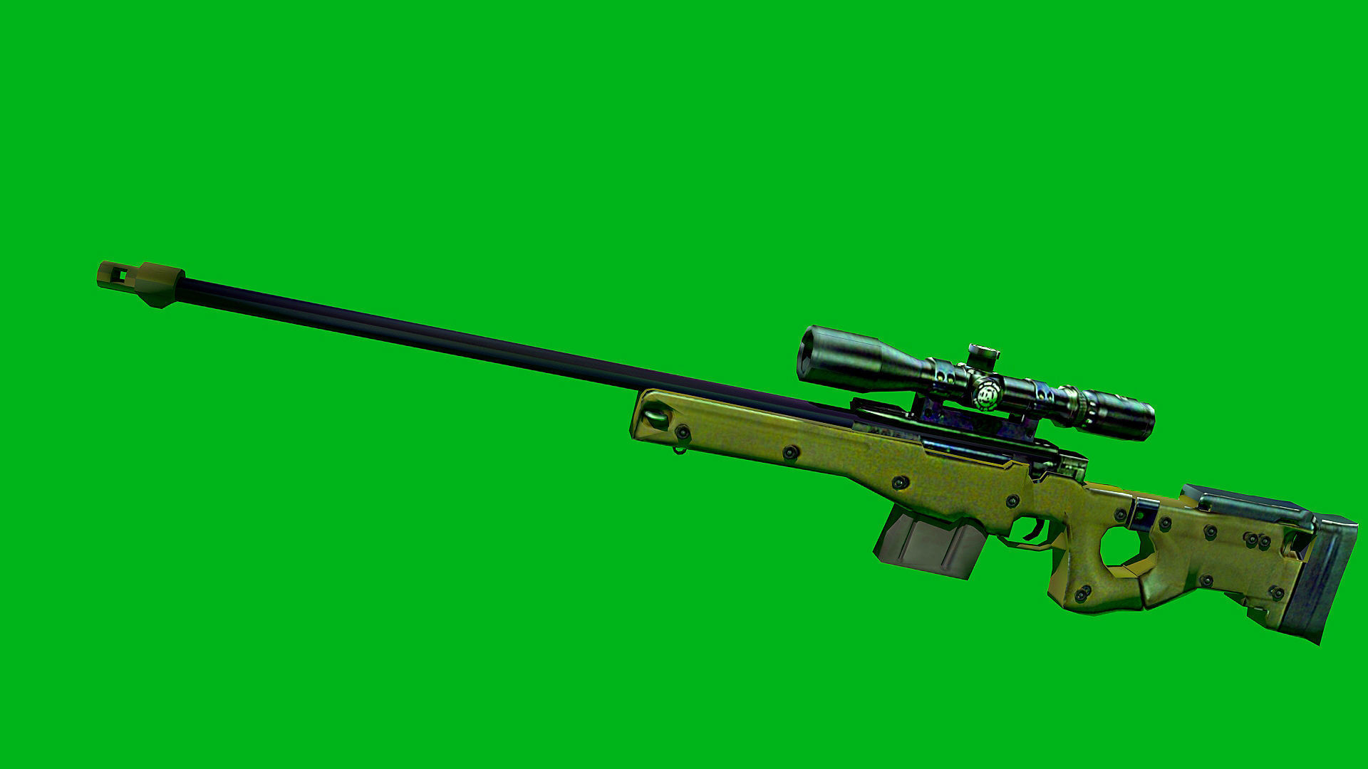 Vintage Sniper PS2 Style 3D Model A Blast from the Past Low-poly 3D model_1