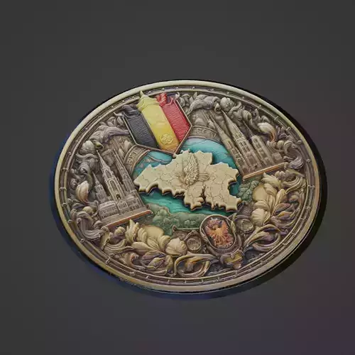 Belgium Country Medallion
