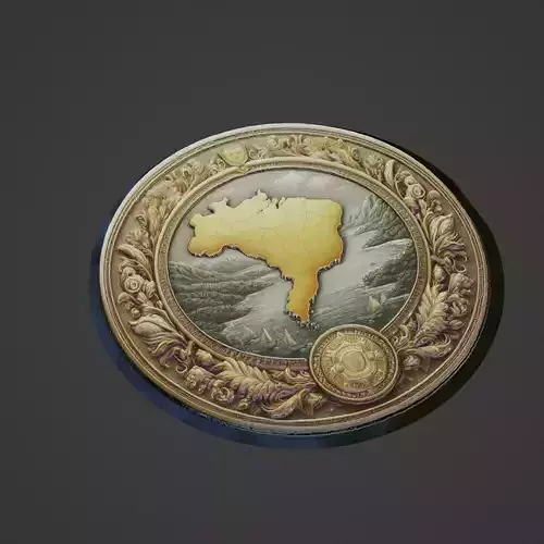 Brazil Country Medallion