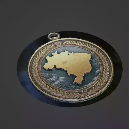 Brazil Country Medallion