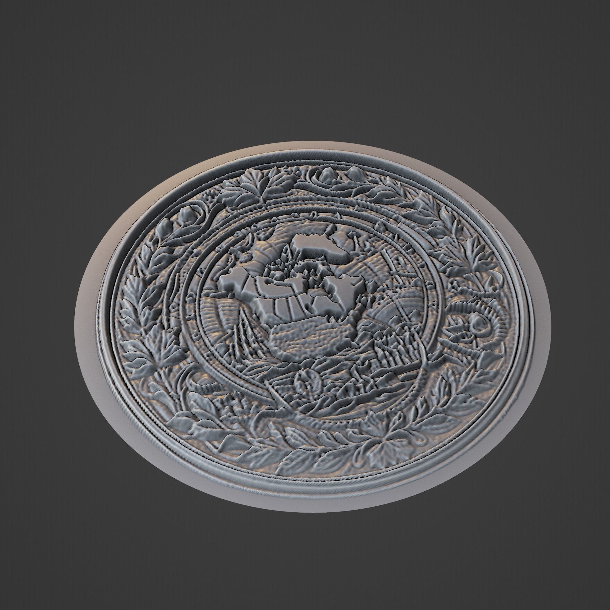 Canada Country Medallion 3D print model_1