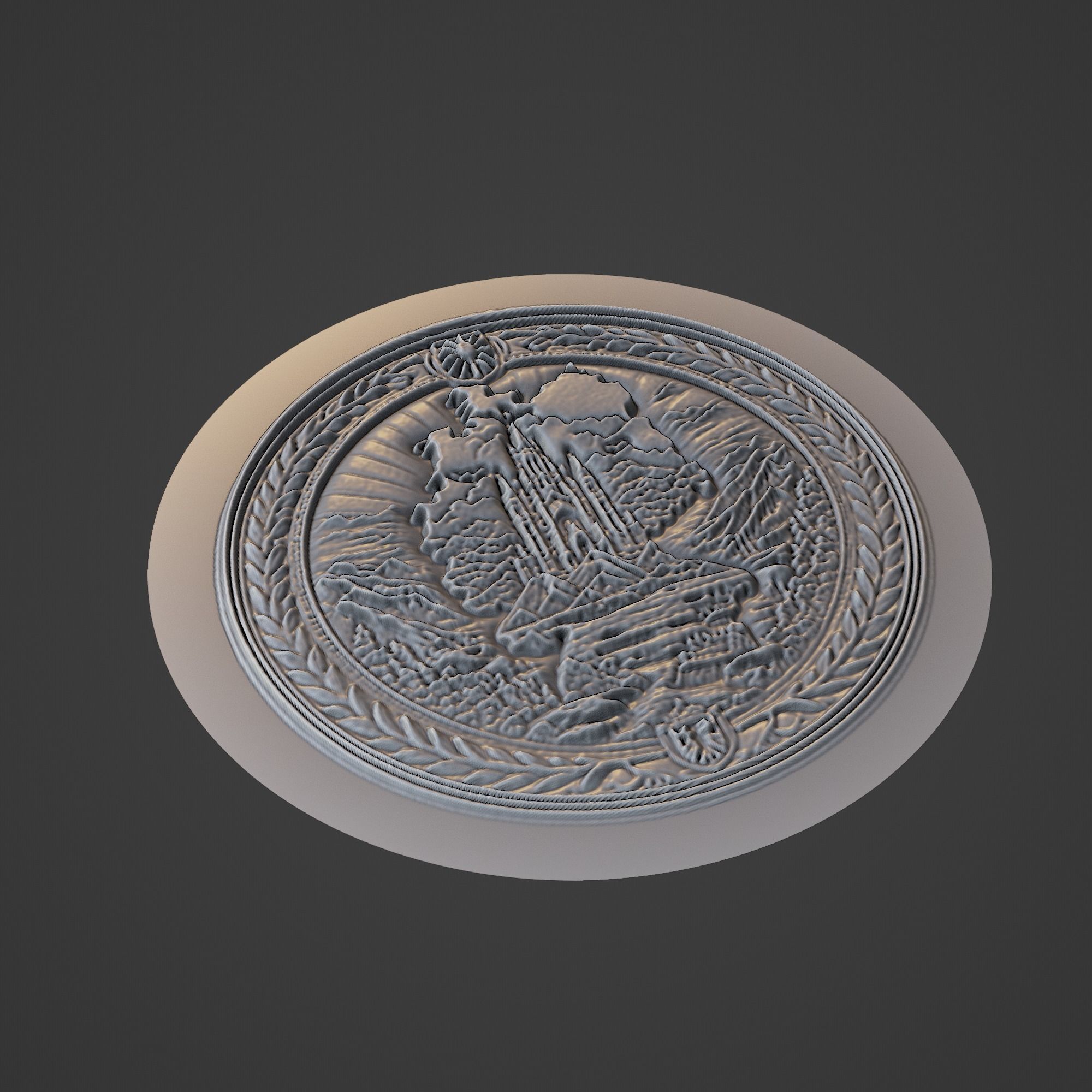 Germany Country Medallion 3D print model_1