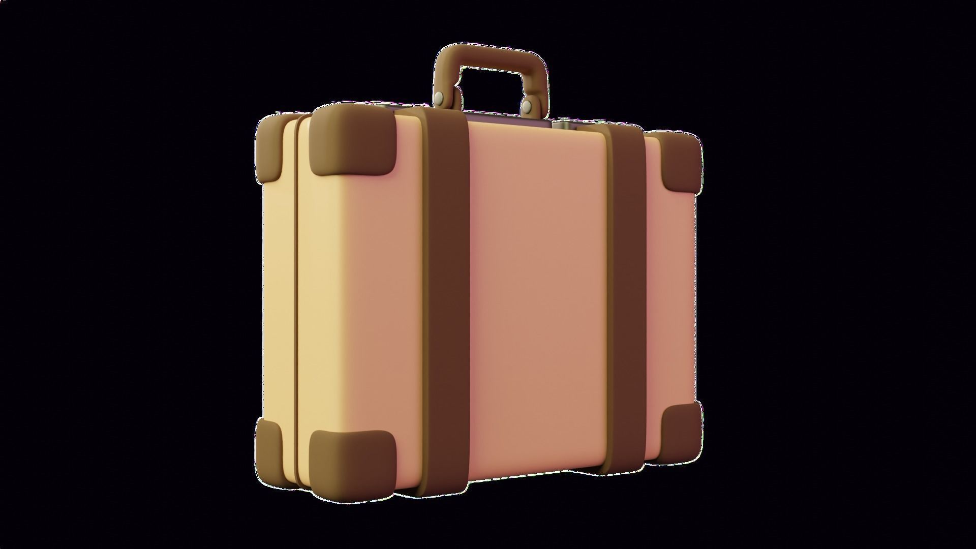 Suitcase 3D Illustration 3D model_4