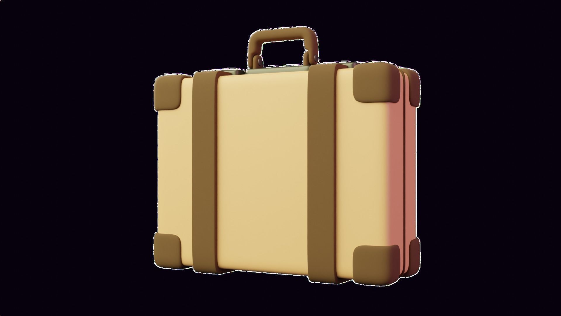 Suitcase 3D Illustration 3D model_10