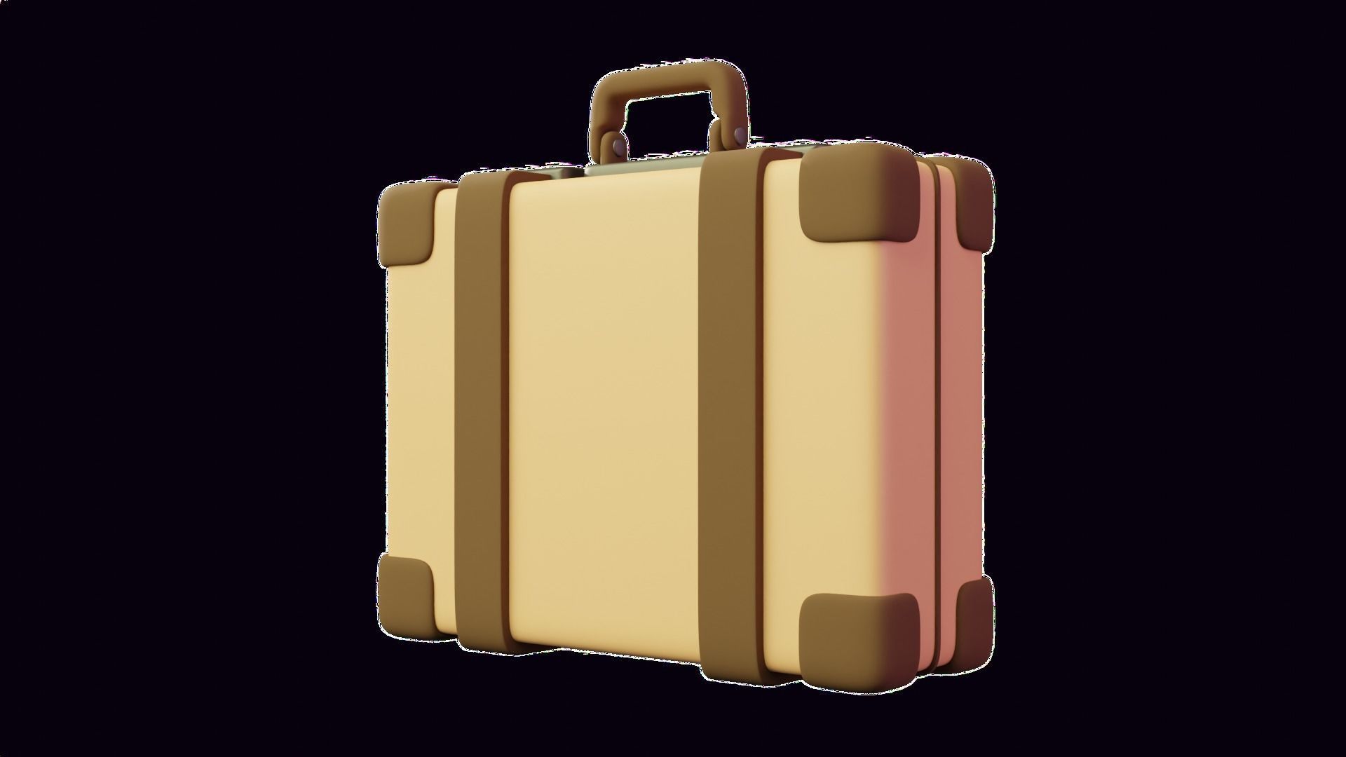Suitcase 3D Illustration 3D model_19