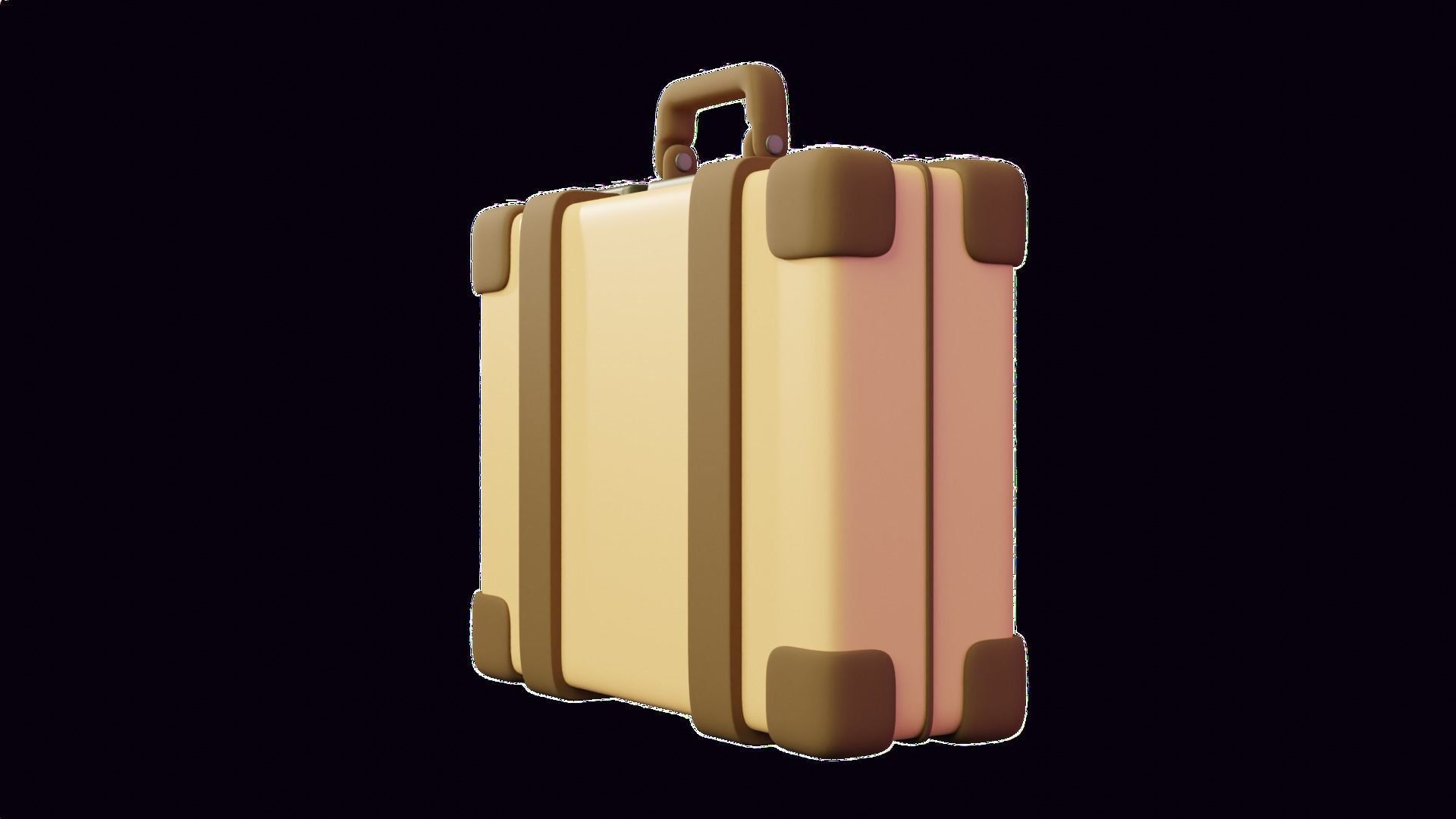 Suitcase 3D Illustration 3D model_18