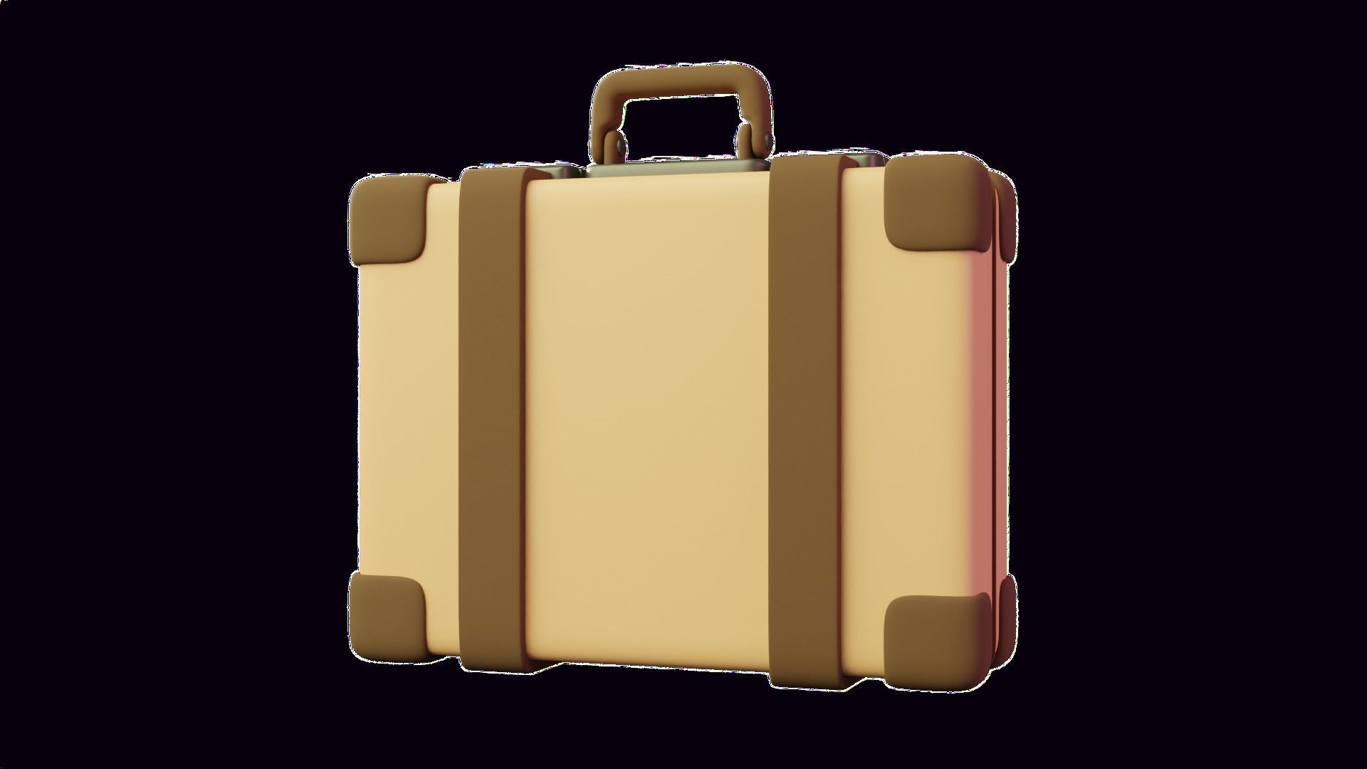 Suitcase 3D Illustration 3D model_20