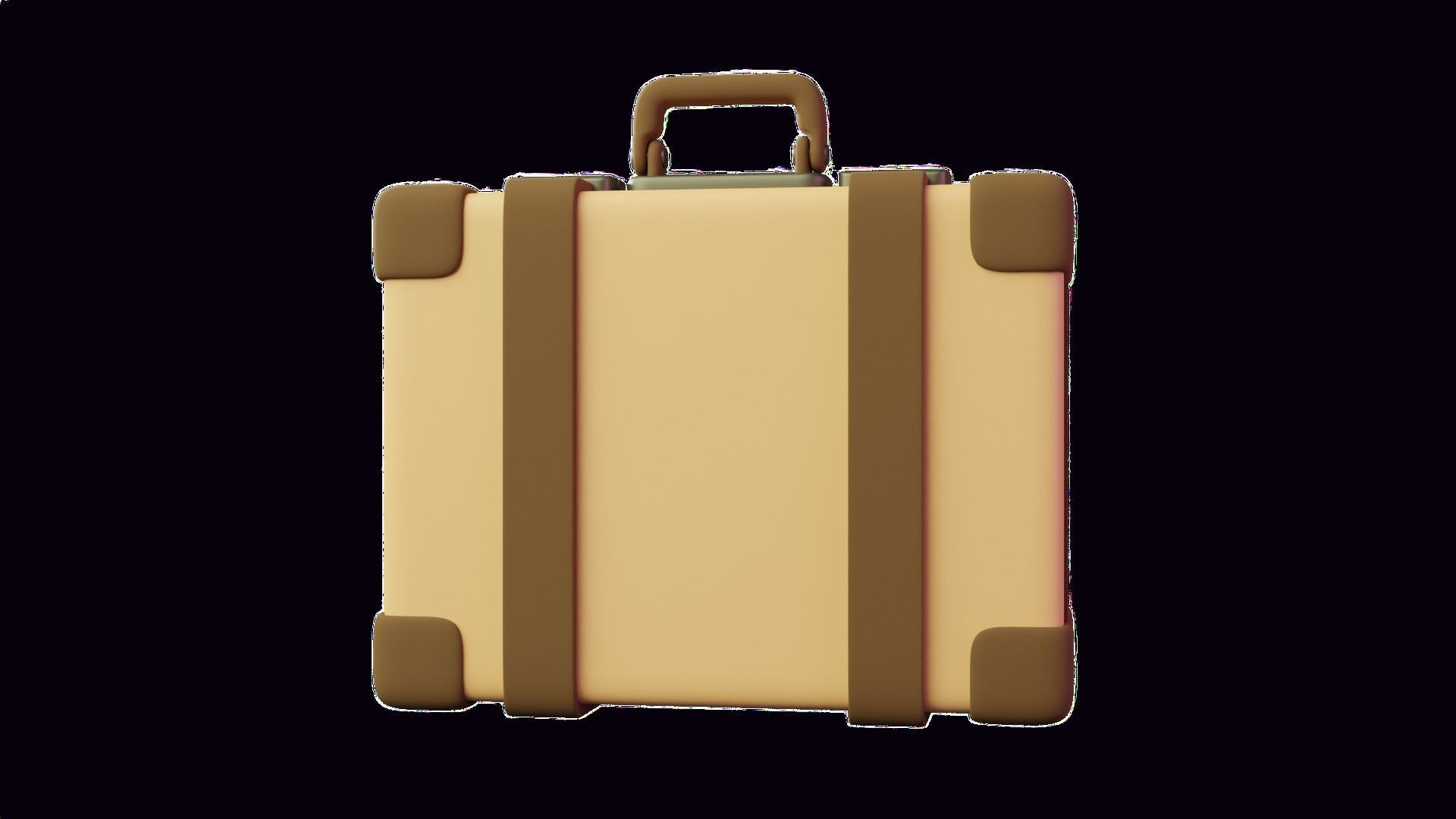 Suitcase 3D Illustration 3D model_11