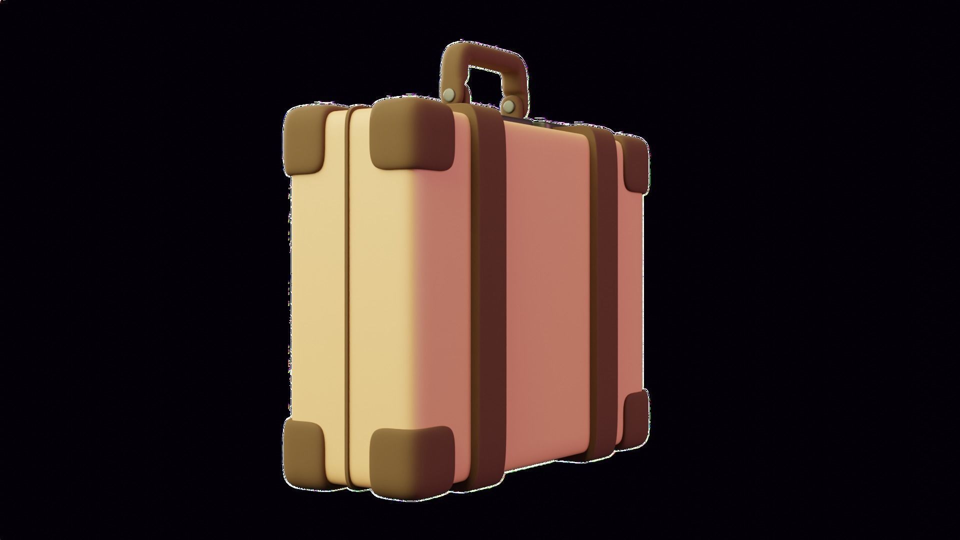 Suitcase 3D Illustration 3D model_5