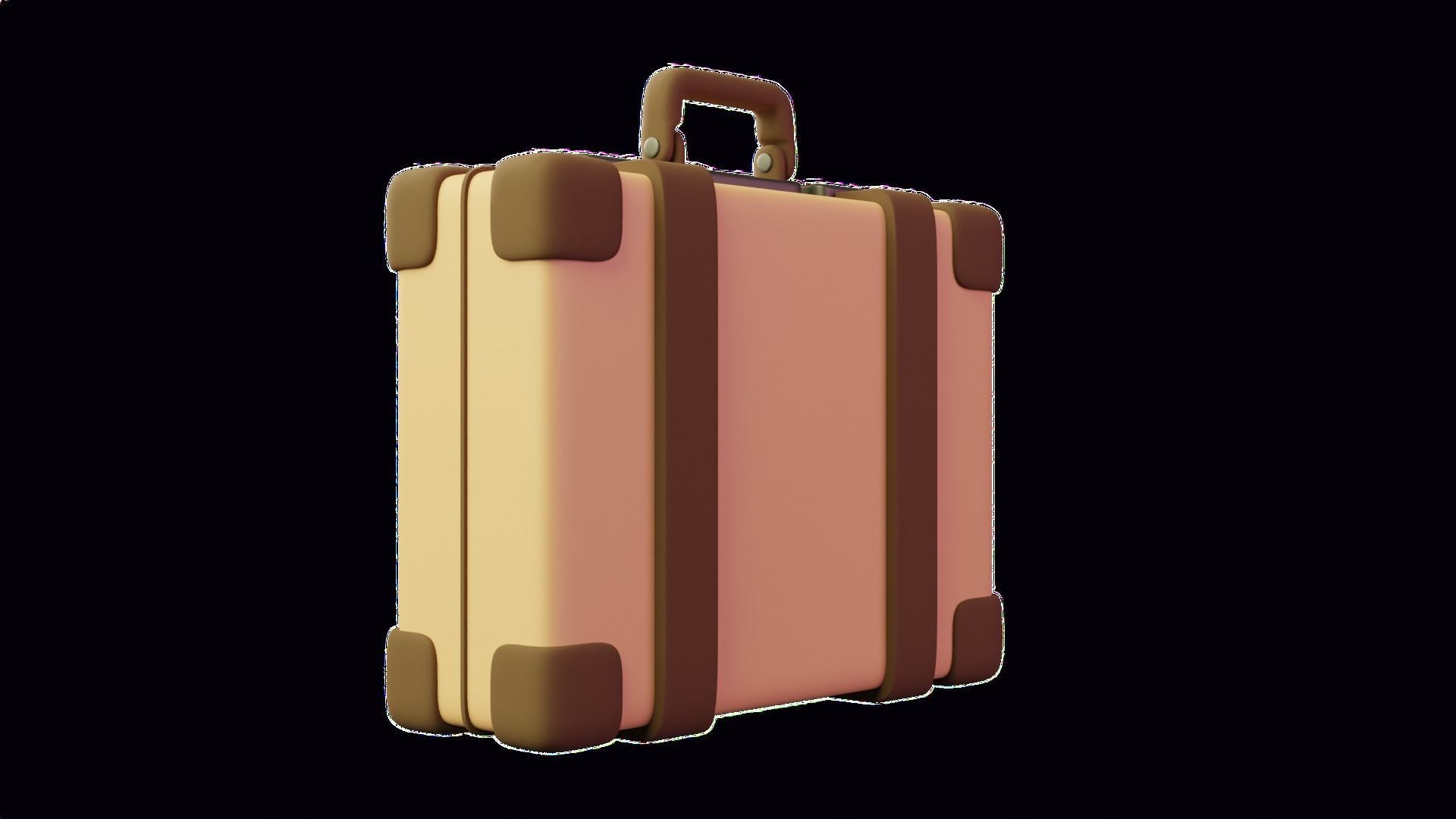 Suitcase 3D Illustration 3D model_14
