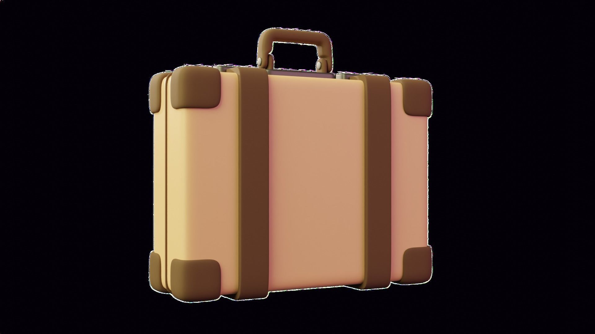 Suitcase 3D Illustration 3D model_13