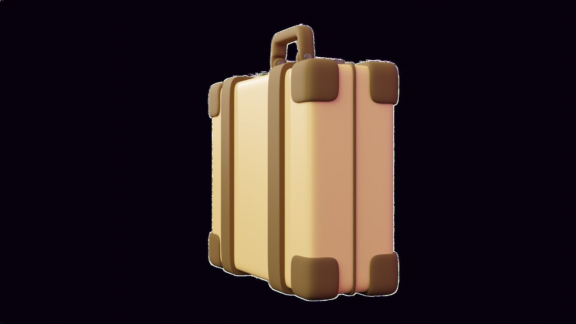 Suitcase 3D Illustration 3D model_8