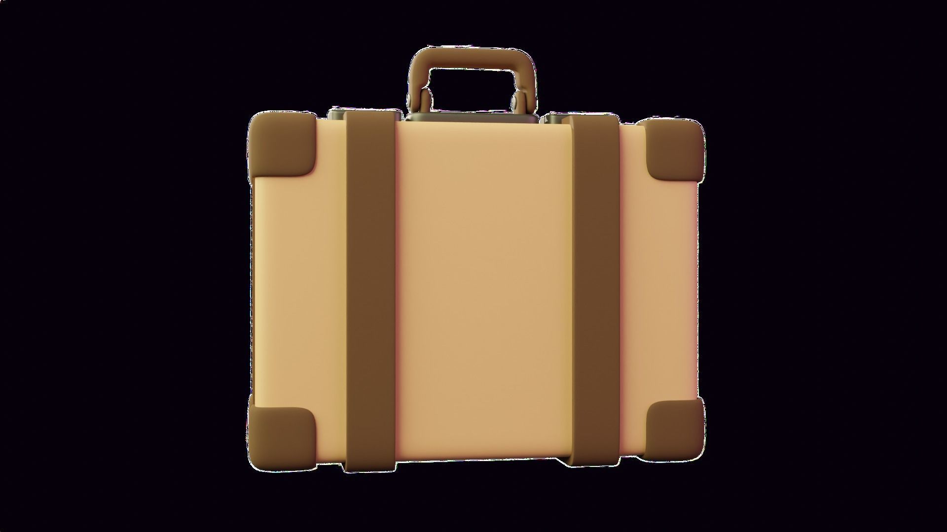 Suitcase 3D Illustration 3D model_12
