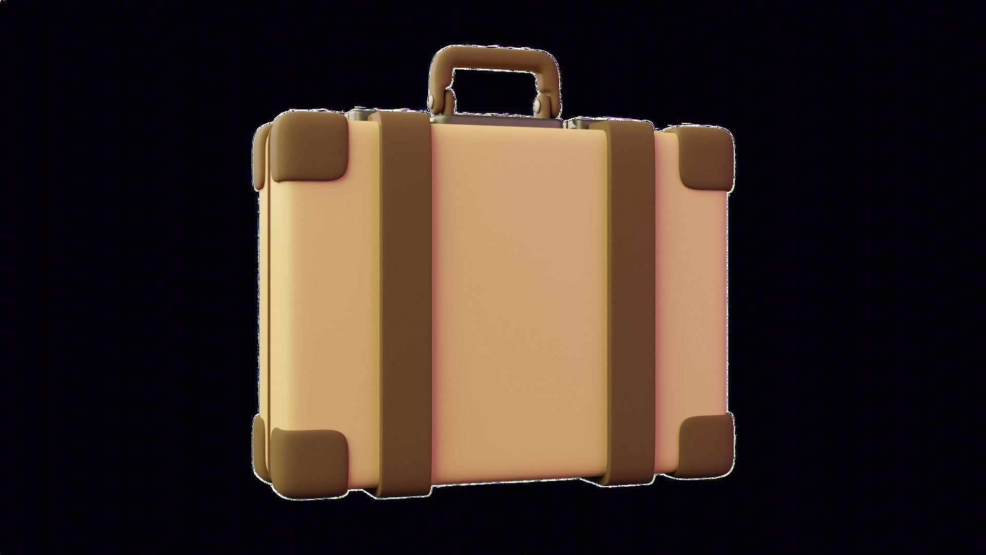 Suitcase 3D Illustration 3D model_3