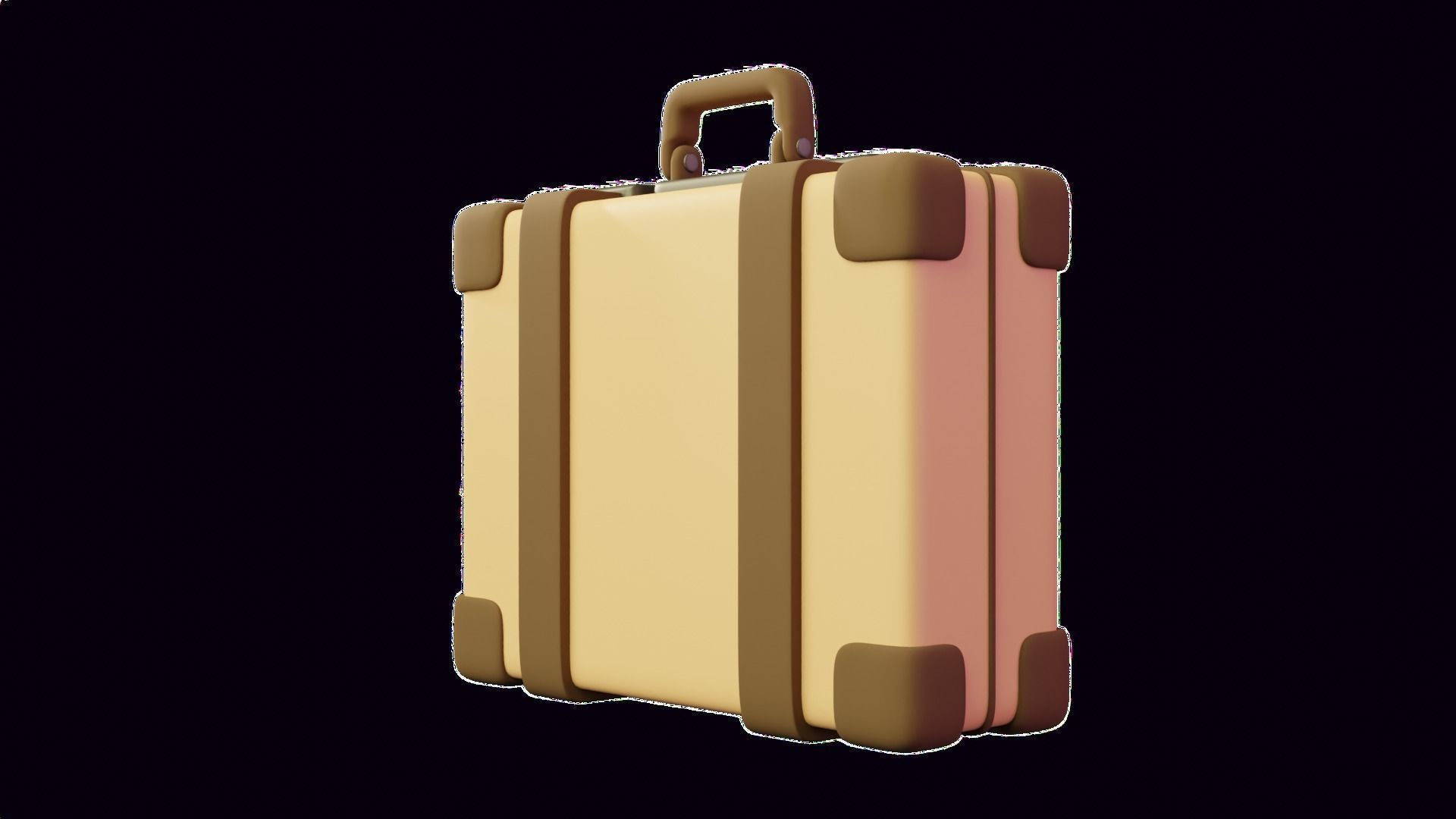 Suitcase 3D Illustration 3D model_9