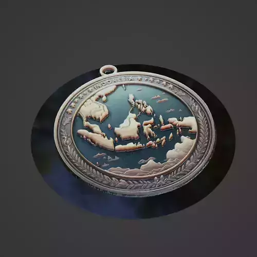 Indonesia Country Medallion