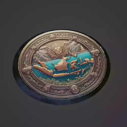 Indonesia Country Medallion