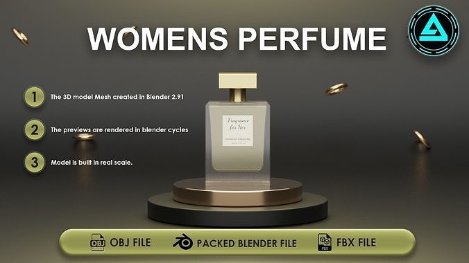 Perfume Low-poly 3D model