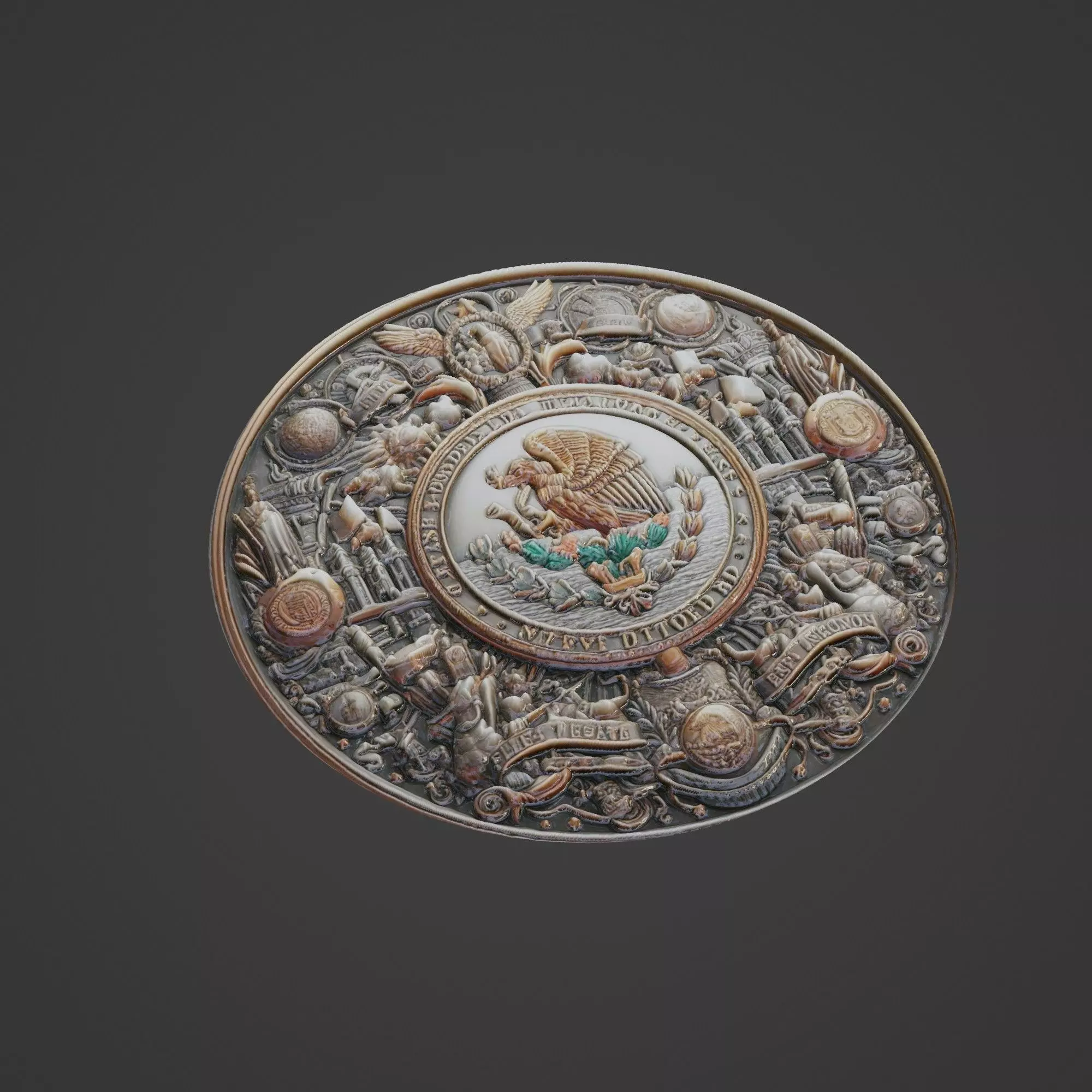 Mexico Country Medallion 3D print model_0