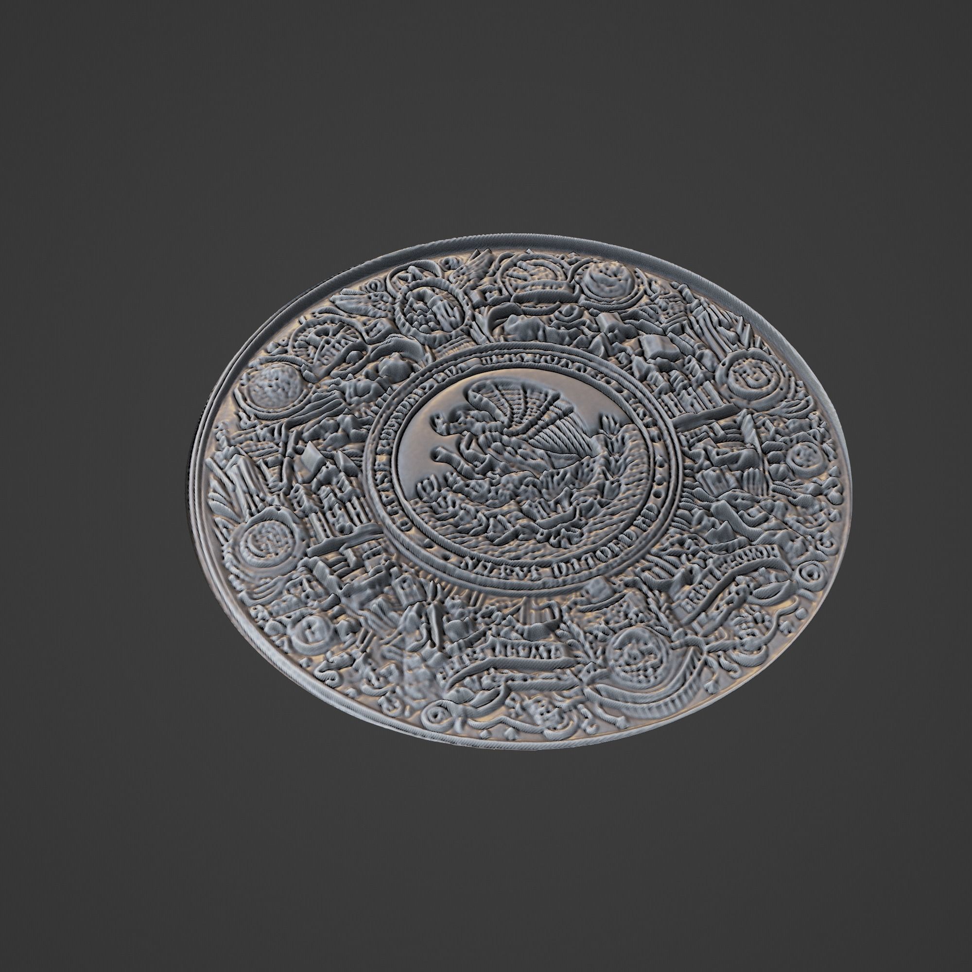 Mexico Country Medallion 3D print model_1