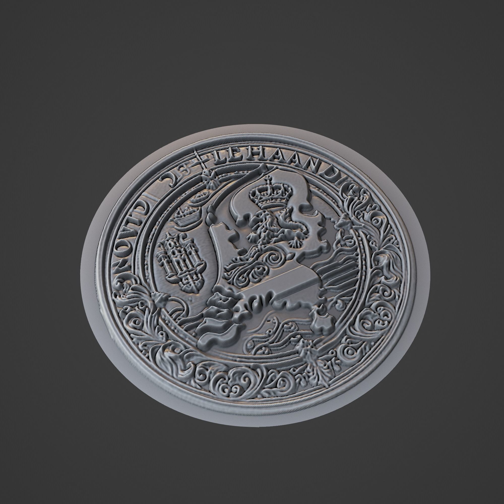 Netherlands Country Medallion 3D print model_1