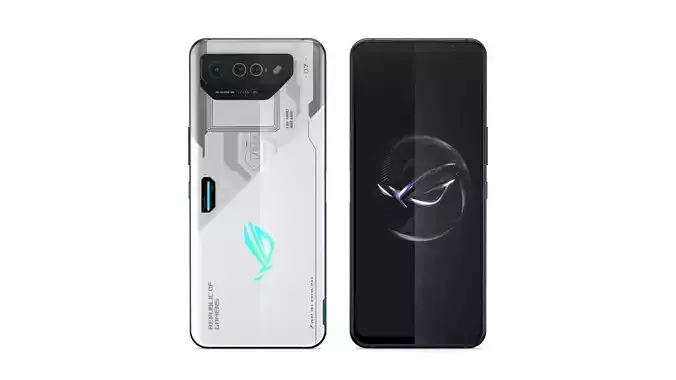 Asus ROG Phone 7 White 3D model Asus ROG Phone 7 White 3D model